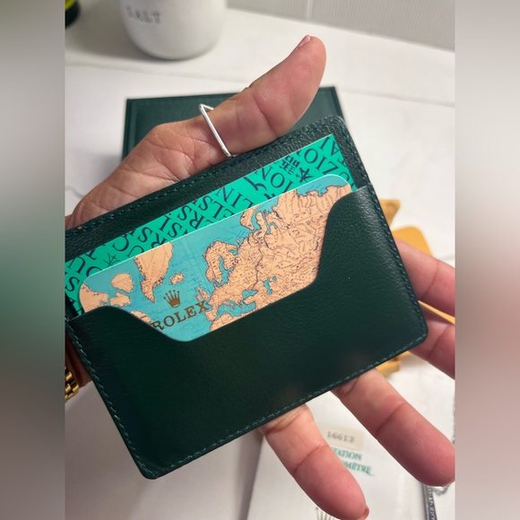 Rolex Green Leather Accessories Set - Picture 2 of 9
